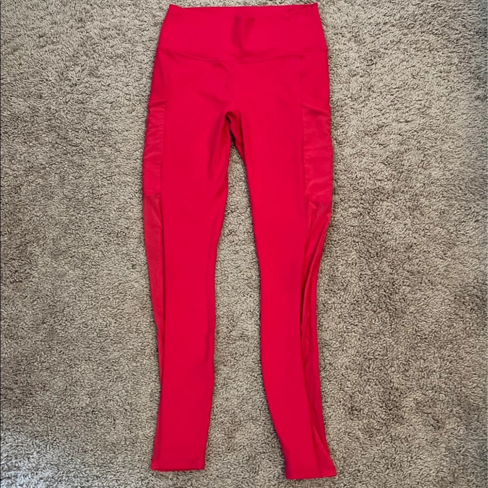 Fabletics High-Waisted PowerHold Leggings in Hot Pink